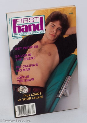 Cat.No: 319684 FirstHand: experiences for loving men, vol. 7, #9, September 1987. Lou...