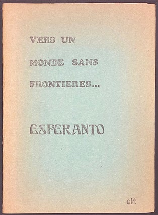Cat.No: 319785 Vers un monde sans frontières... Esperanto