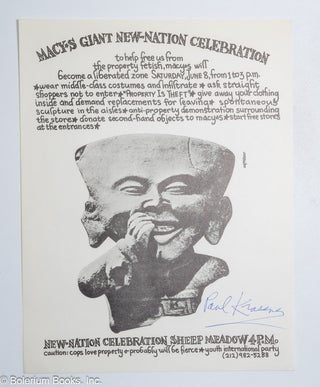 Cat.No: 319792 Macy's Giant New-Nation Celebration; to help free us from the property...
