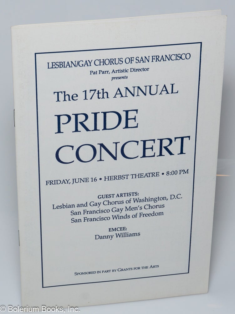 Cat.No: 319886 Lesbian/Gay Chorus of San Francisco, Pat Parr, Artistic Director, presents