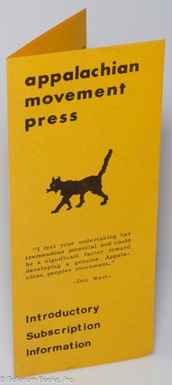 Cat.No: 319950 Appalachian Movement Press: Introductory Subscription Information
