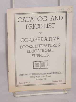 Cat.No: 3208 Catalog and price-list of co-operative books, literature & educational...