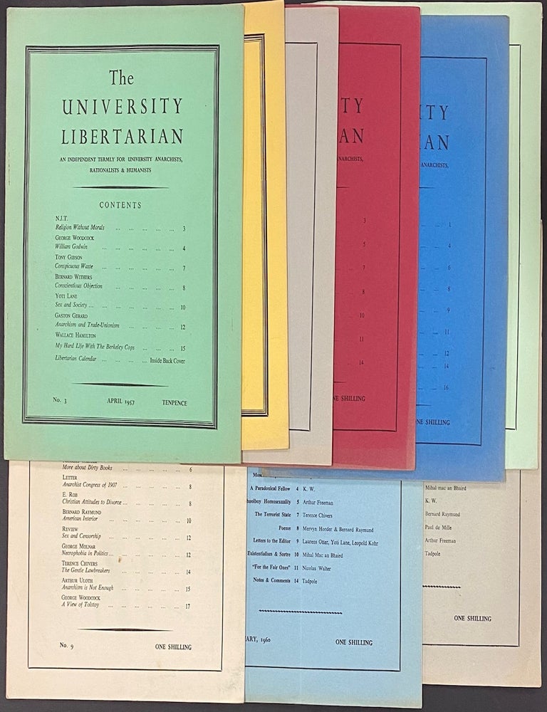 Cat.No: 321193 The University Libertarian; an independent termly for university anarchists, rationalists & humanists [nine issues]