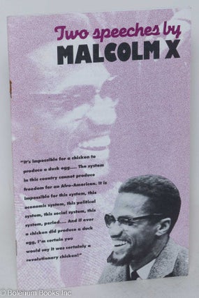 Cat.No: 32125 Two speeches by Malcolm X. Malcolm X