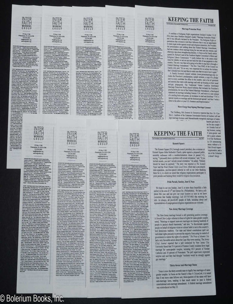 Cat.No: 321376 Keeping the Faith: the newsletter of the Interfaith Working Group
