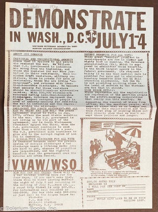 Cat.No: 321600 Demonstrate in Wash., DC July 1-4 [handbill