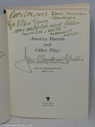 America Hurrah and other plays [inscribed & signed]