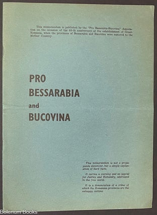 Cat.No: 321723 Pro Bessarabia and Bucovina