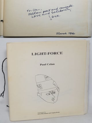 Cat.No: 322946 Light-Force [Lichtzwang] [inscribed & signed by Hirschman]. Paul...