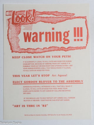Cat.No: 322956 Look! Warning!!! Keep Close Watch on Your Pets!