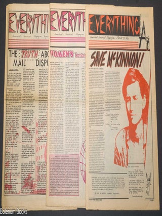 Cat.No: 323528 Everything; anarchist-feminist magazine [3 issues