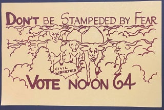 Cat.No: 323649 Don't be stampeded by fear. Vote No on 64 [poster
