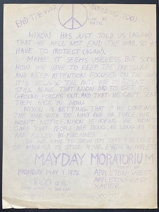 Cat.No: 323813 End the War (Bombing Too). It can be fatal [handbill