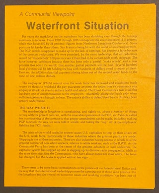 Cat.No: 324145 A Communist viewpoint: Waterfront situation