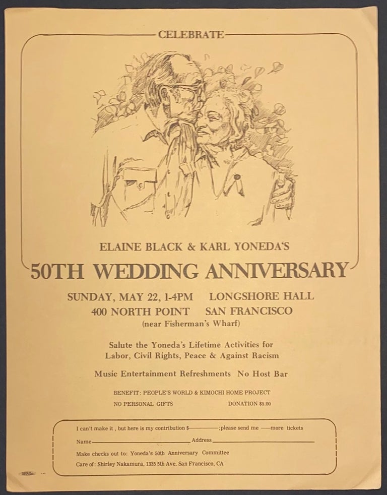 Cat.No: 324200 Celebrate Elaine Black and Karl Yoneda'a 50th wedding anniversary...