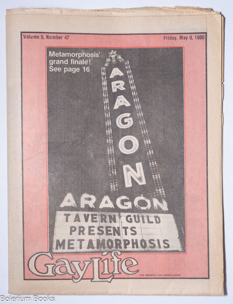 Cat.No: 324373 GayLife: the international gay newsleader; vol. 5, #47, Friday, May 9, 1980: Theater Takeover Shuts Movie "Windows" in Madison. Michael Bergeron, Michael Botkin.