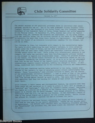 Cat.No: 324649 Chile Solidarity Committee: January 6, 1977