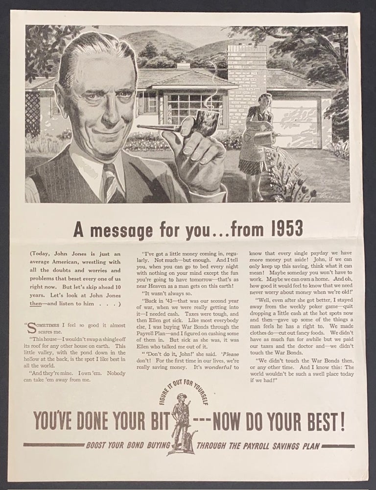 Cat.No: 324818 A message to you... from 1953 [broadside]