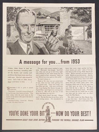 Cat.No: 324818 A message to you... from 1953 [broadside