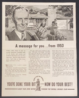 Cat.No: 324818 A message to you... from 1953 [broadside