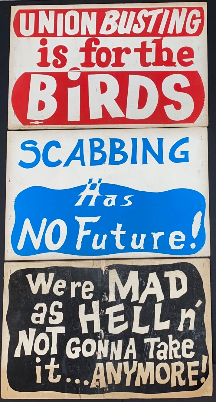 Random Picket Sign Five different screenprinted picket signs | Frank Cerda