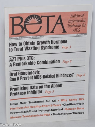 Cat.No: 324998 BETA: Bulletin of Experimental Treatments for AIDS; December 1994. Ronald...