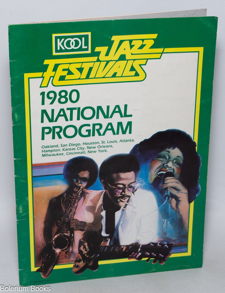 Cat.No: 325055 Kool Jazz Festivals - 1980 National Program. Oakland, San Diego, Houston [&c &c]