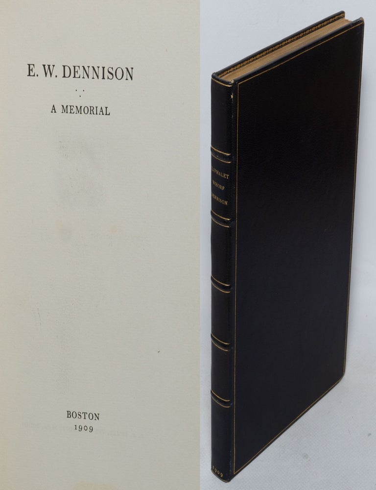 Cat.No: 325075 E.W. Dennison. A memorial.