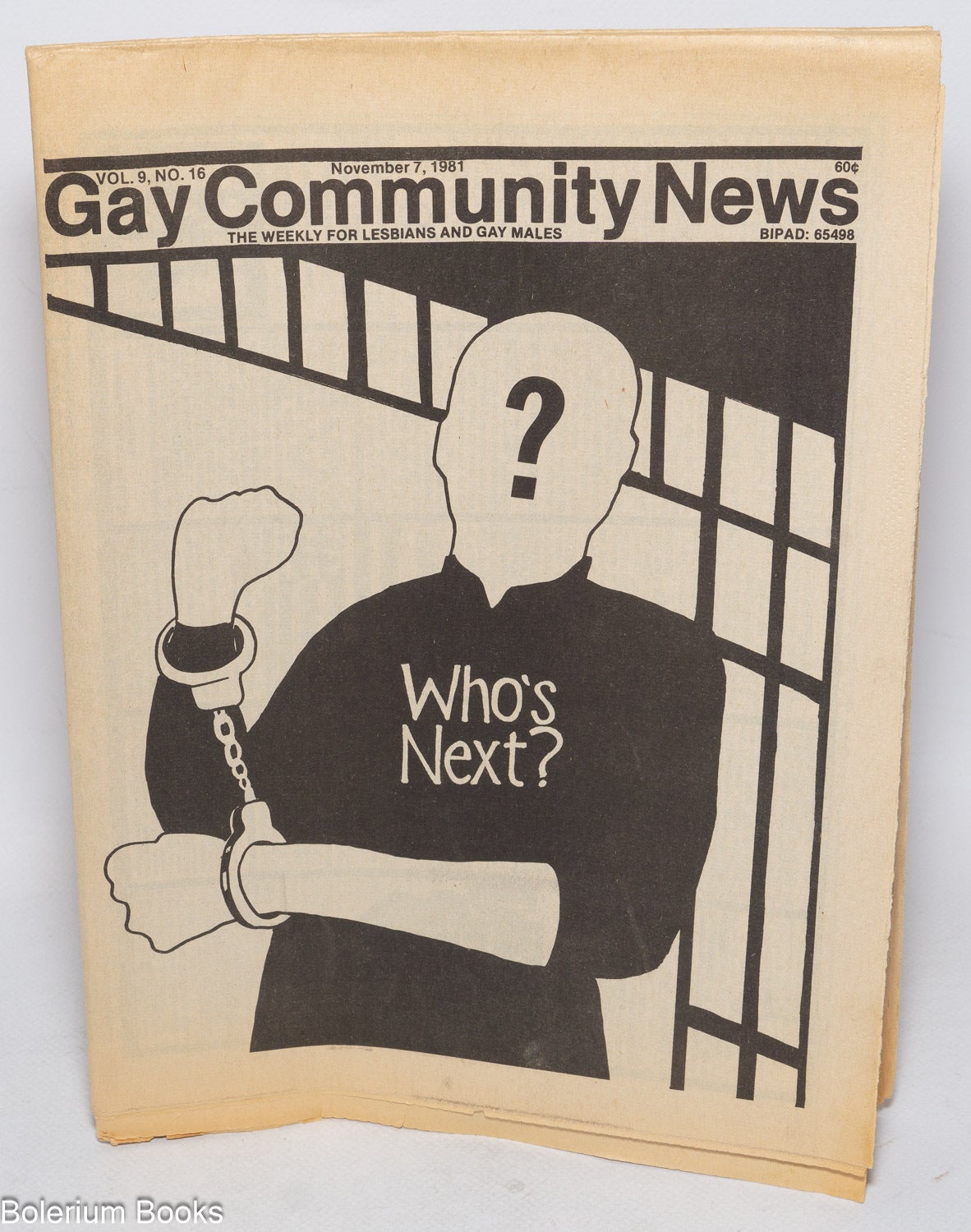 GCN: Gay Community News; the weekly for lesbians and gay males; vol. 9 ...