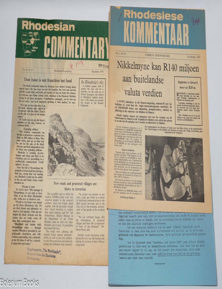 Cat.No: 325455 Rhodesiese kommentaar / Rhodesian Commentary [two issues]