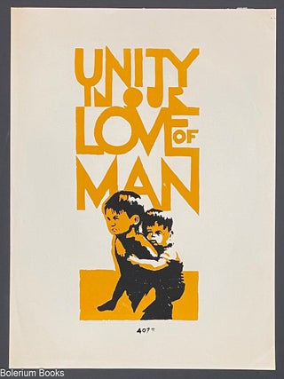 Cat.No: 325703 Unity in our love of man [screenprint poster