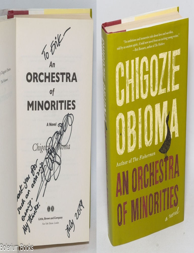 Cat.No: 325809 An Orchestra of Minorities. A Novel. Chigozie Obioma.