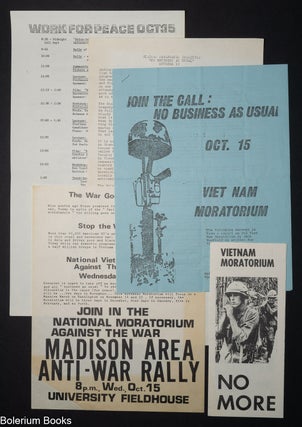 Cat.No: 326050 [Collection of five handbills from the Vietnam Moratorium action on...