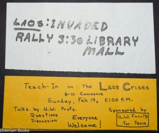 Cat.No: 326089 [Two handbills on the Laos invasion by student anti-war activists
