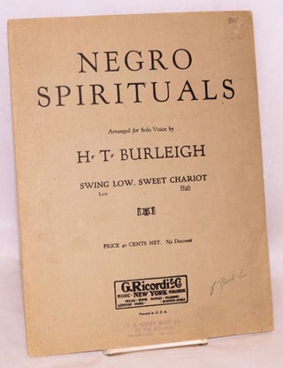 Cat.No: 32631 Swing low, sweet chariot; arranged for solo voice. Harry Thacker Burleigh,...