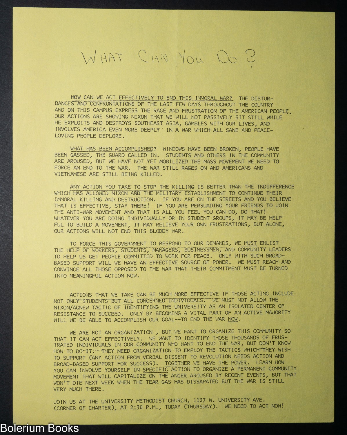 Text Handbil What can you do? handbill