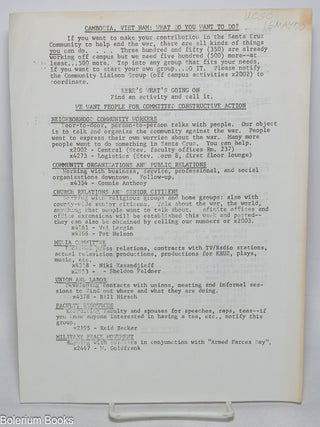 Cat.No: 326722 Cambodia, Viet Nam: What do you want to do? [handbill