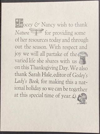 Cat.No: 326851 Jocey and Nancy wish to thank Nature for providing some of her resources...