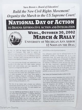 Cat.No: 326852 Build the New Civil Rights Movement! Organize the March to the US Supreme...