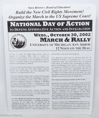 Cat.No: 326852 Build the New Civil Rights Movement! Organize the March to the US Supreme...