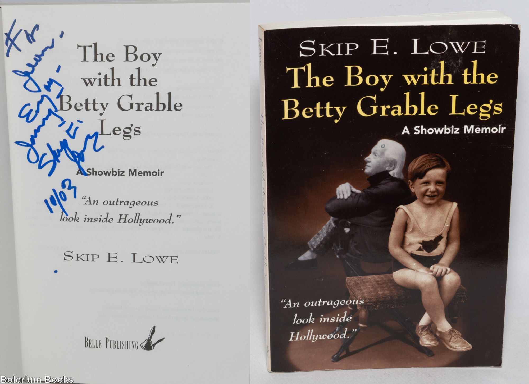 The Boy With the Betty Grable Legs: a showbiz memoir' inscribed ...