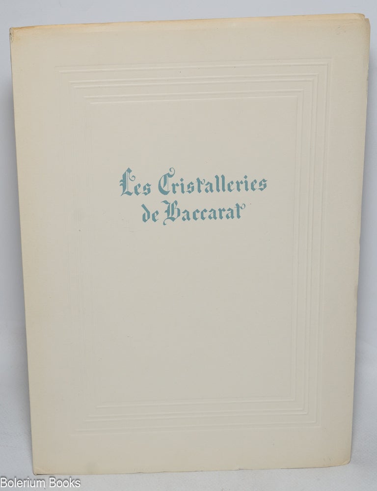 Cat.No: 327280 Les Cristalleries de Baccarat.