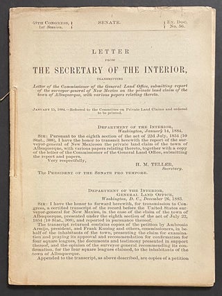 Cat.No: 327416 Letter from the Secretary of the Interior, transmitting letter of the...