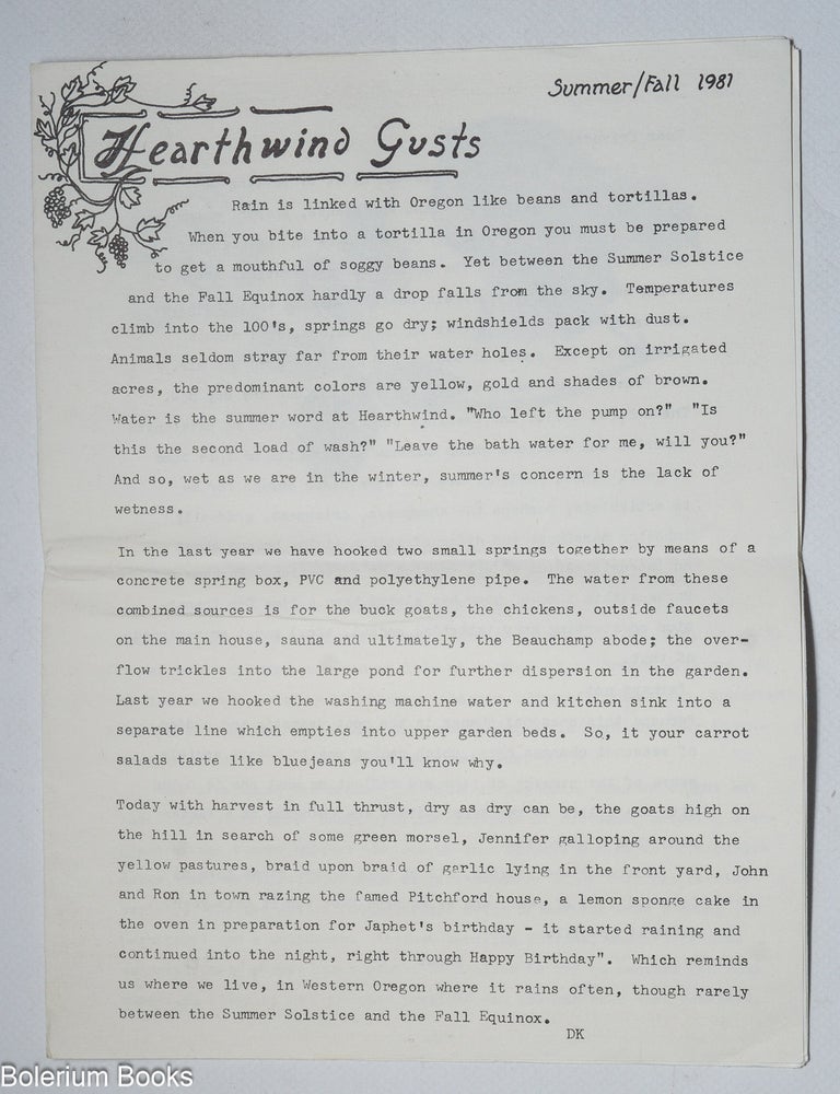 Cat.No: 327695 Hearthwind Gusts. Summer/Fall 1981