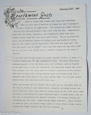 Cat.No: 327695 Hearthwind Gusts. Summer/Fall 1981