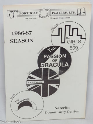 Cat.No: 327824 Porthole Players 1986-87 Season [playbill/program] The Passion of Dracula....