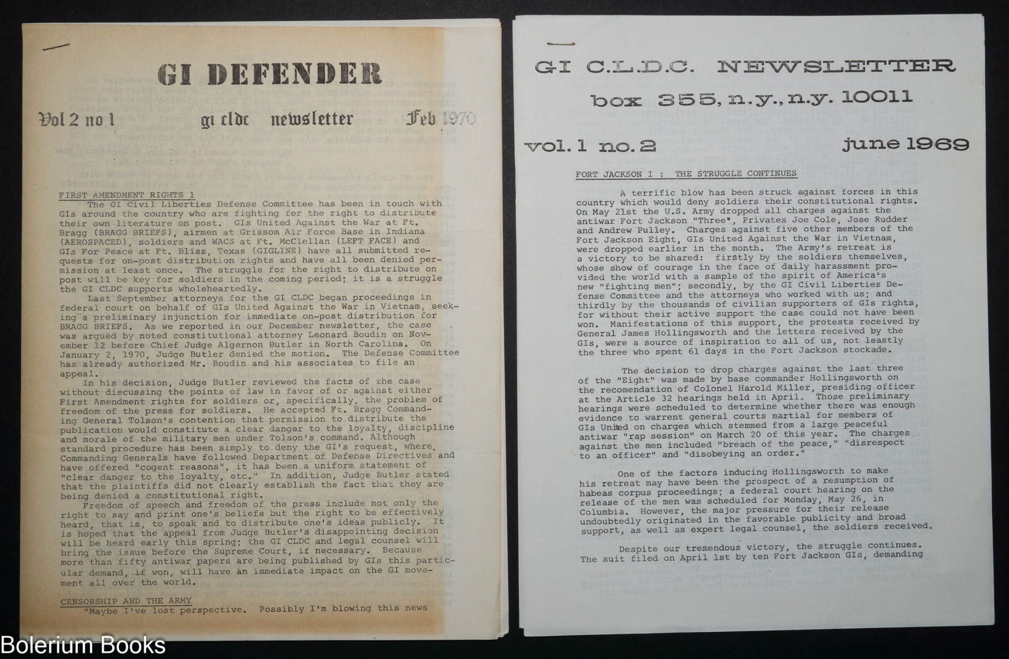 GI CLDC Newsletter: GI Defender two issues