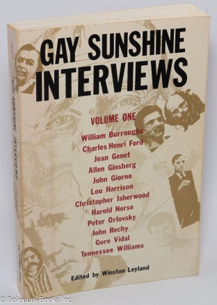 Cat.No: 32790 Gay Sunshine Interviews; volume 1. Winston Leyland, Jean Genet William...