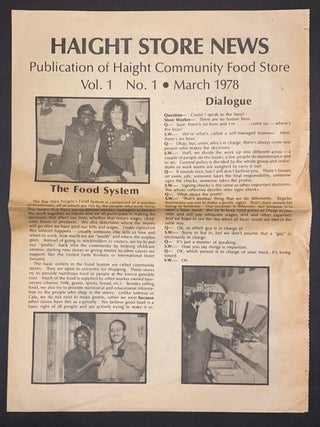 Cat.No: 328084 Haight Store News. Vol. 1 no. 1 (March 1978