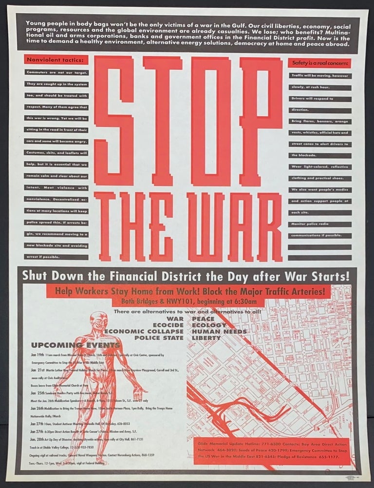 Cat.No: 328105 Stop the War. Shut Down the Financial District the Day after War Starts! [poster]